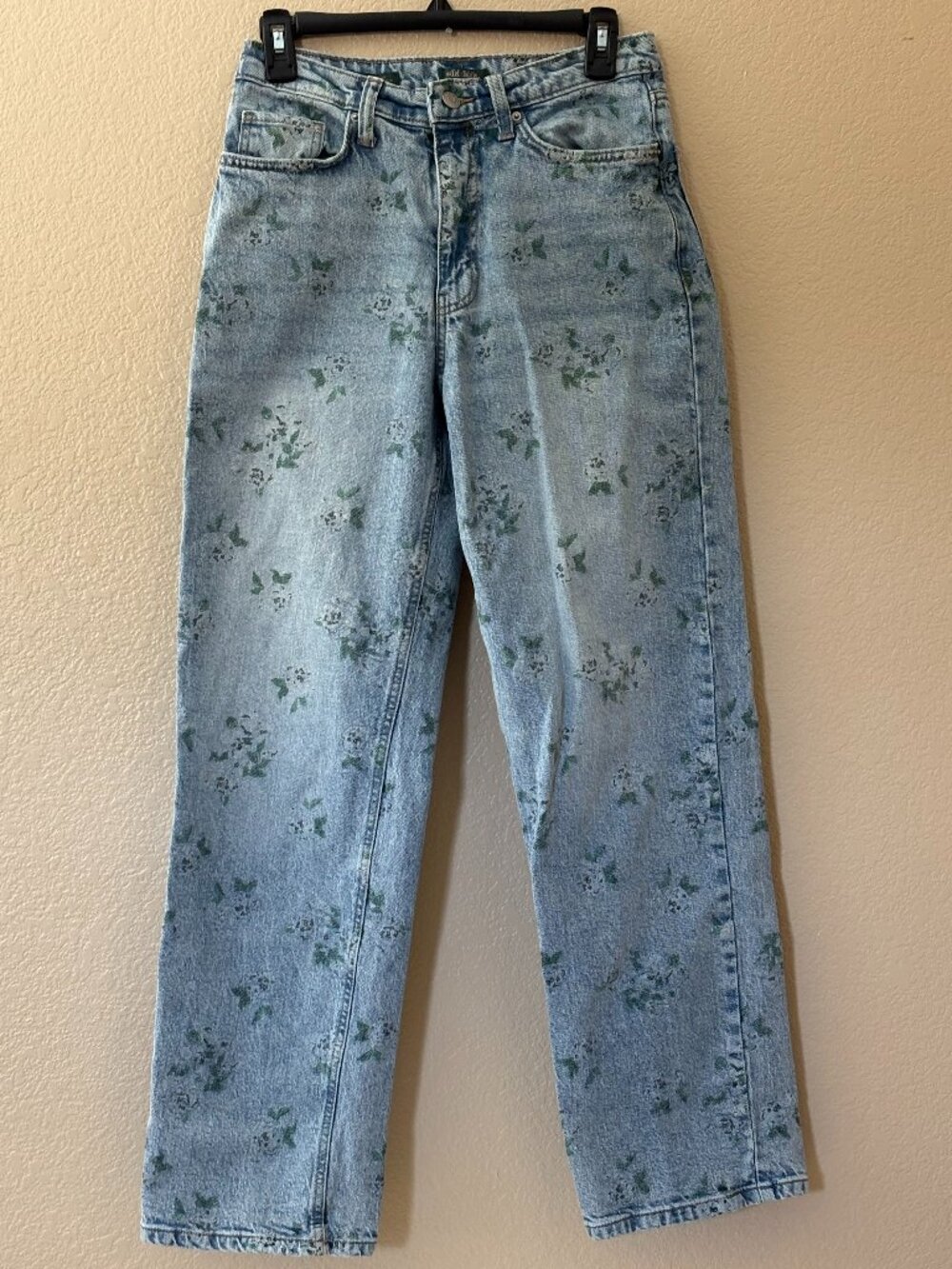 Wild Fable Floral Rose Print High Rise Jeans Size 6 Coquette